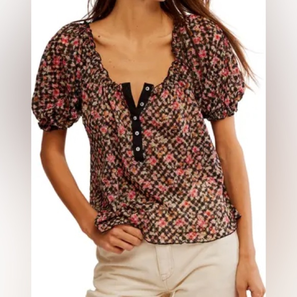 Free People Astra Floral print top